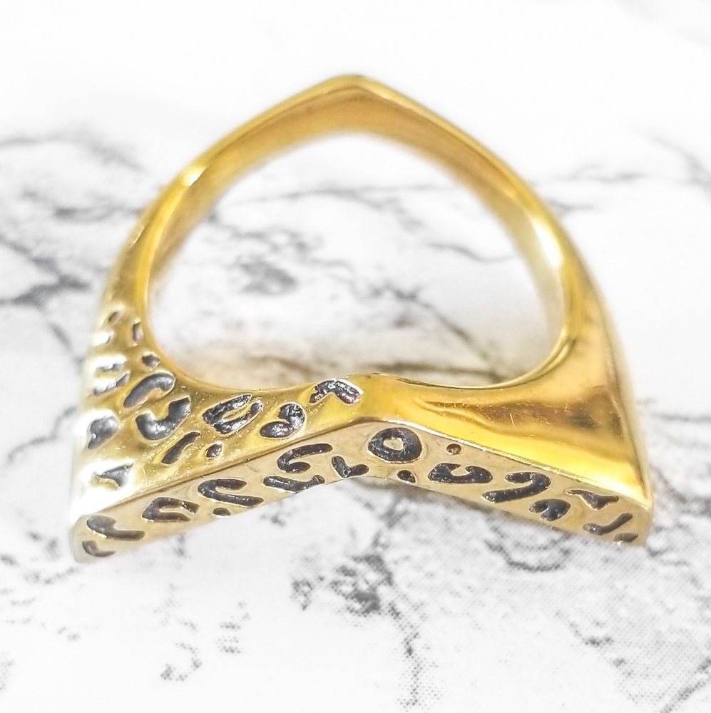 David Sigal Gold Chevron Ring